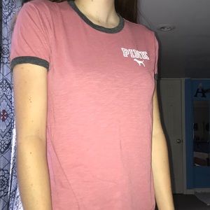 pink shirt and matching pullover